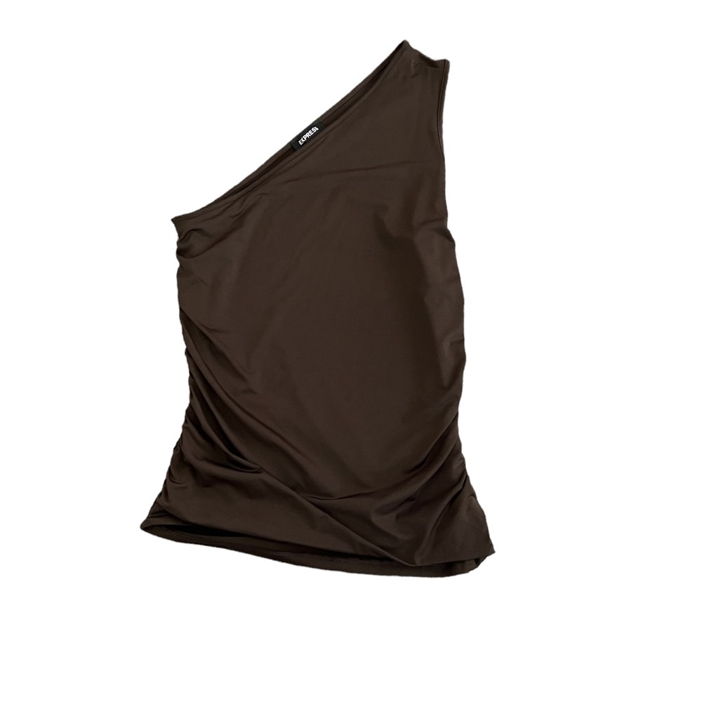 Express one shoulder ruched side top